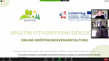 Projekt BioDiTOUR: SPLETNI OTVORITVENI DOGODEK projekta BIODITOUR s tiskovno konferenco